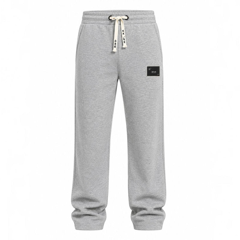 Patch Sweatpant by RUVR – heavyweight fleece sweatpants with woven label in Sand