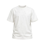 Void Tee by RUVR – oversized heavyweight tee with tone-on-tone distressed cutouts in White
