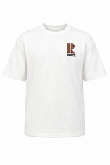 Crest Tee by RUVR – oversized white tee with embroidered RUVR chest crest