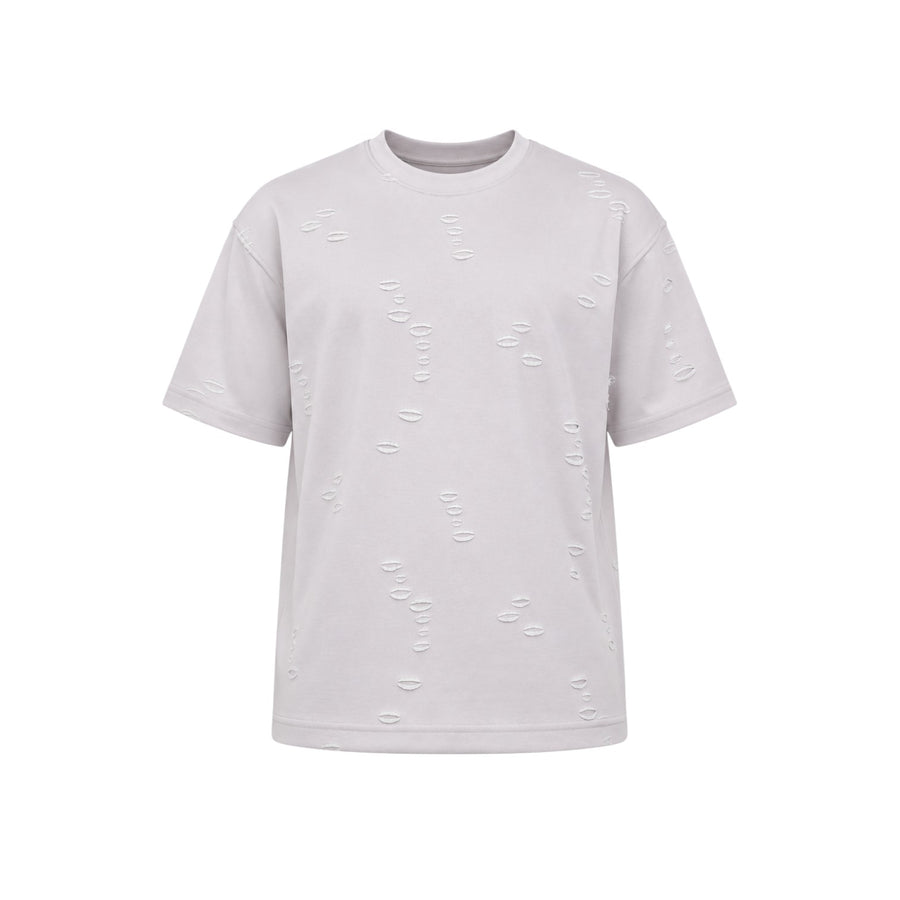 Void Tee by RUVR – heavyweight distressed tee in Forest Green