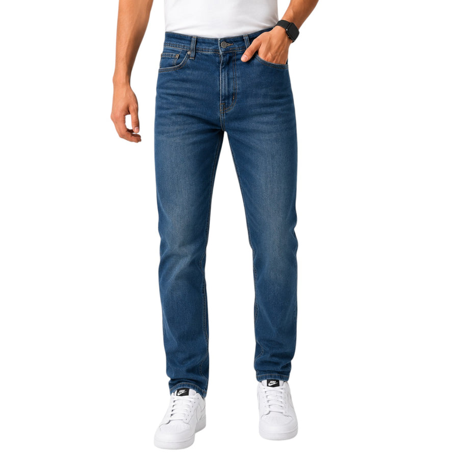 Frame Pant by RUVR – Men's Straight Denim Pants – Full Length Shot