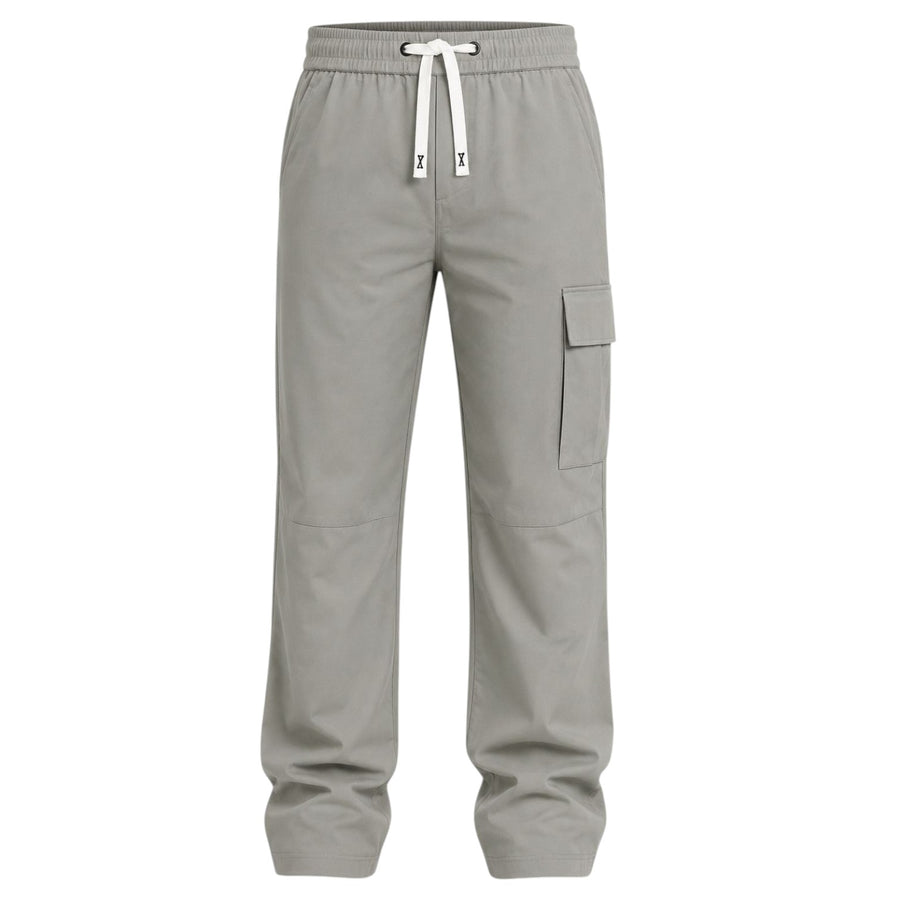 TERRAIN Cargo Pant by RUVR – structured wide-leg pants in Grey