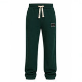Patch Sweatpant by RUVR – woven patch label sweatpants in Forest