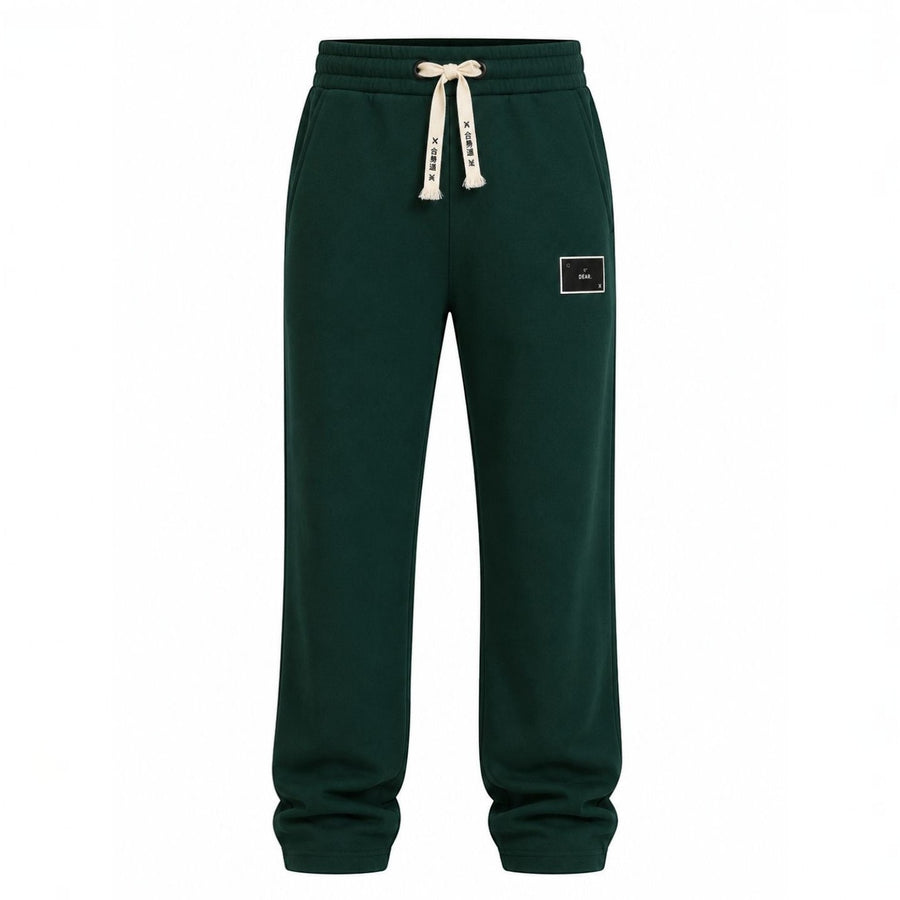 Patch Sweatpant by RUVR – woven patch label sweatpants in Forest