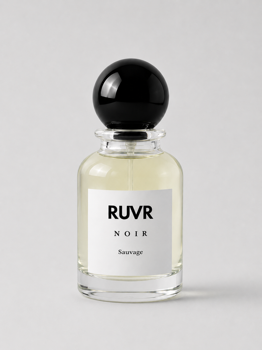NOIR Sauvage perfume bottle by RUVR – 55ML fresh spicy fragrance for men