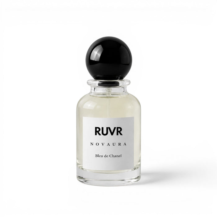 NOVAURA Bleu de Chanel perfume bottle by RUVR – 55ML fresh woody fragrance for men