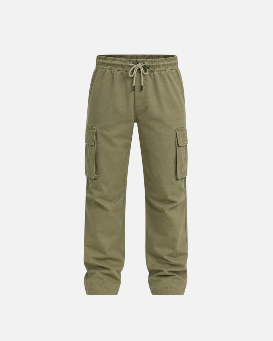 Essential Cargo Pant by RUVR – men's cargo pants with elastic drawstring waist and cargo pockets, photo 4