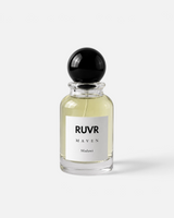RUVR MAVEN Madawi 55ml eau de parfum in a clear glass bottle with a round black cap against a white background.