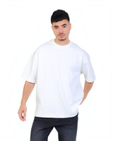 RUVR Palette Tee in white, an oversized heavyweight cotton t-shirt with a dropped shoulder and clean, logo-free design