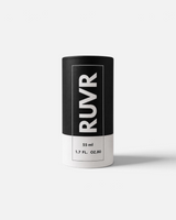 RUVR PRIME 55ml eau de parfum fragrance in a minimalist black and white cylindrical bottle with spicy woody scent.